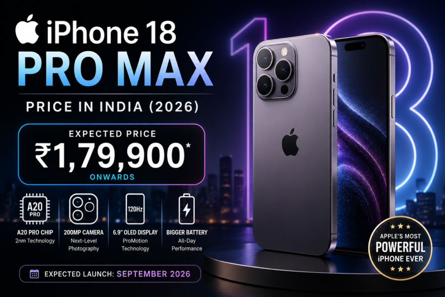 iPhone 18 Pro Max Price in India – Expected Cost, Features & Full Details (2026)