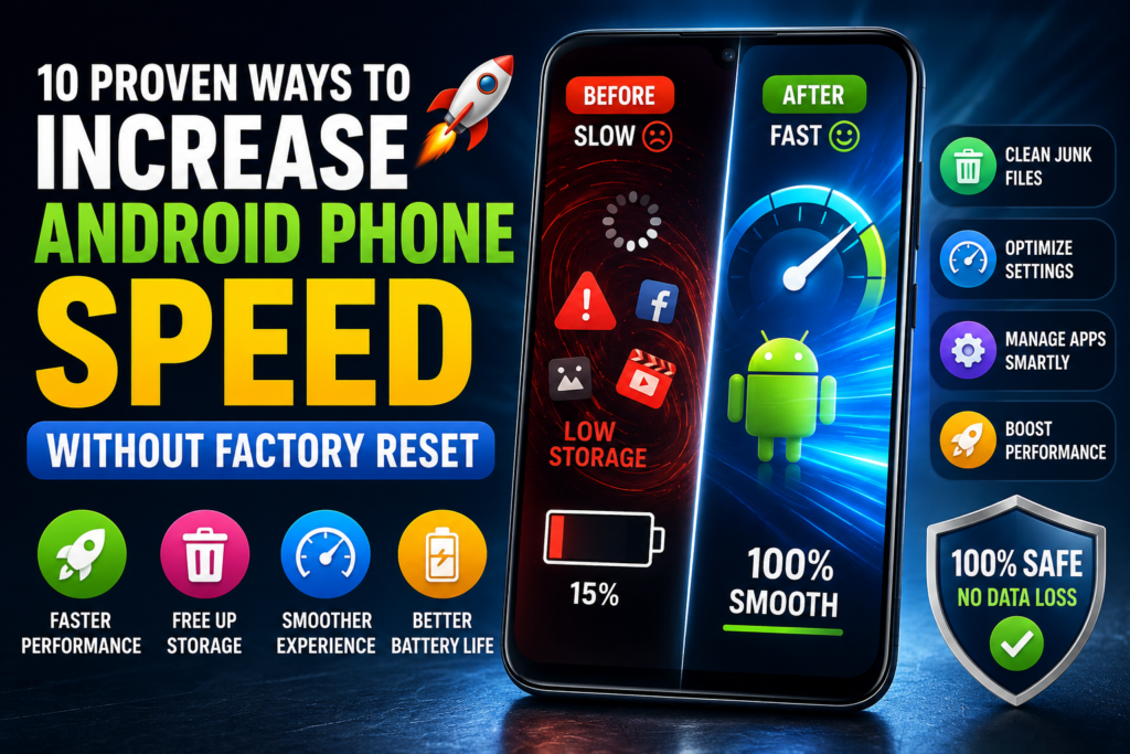 how to speed up android phone without factory reset