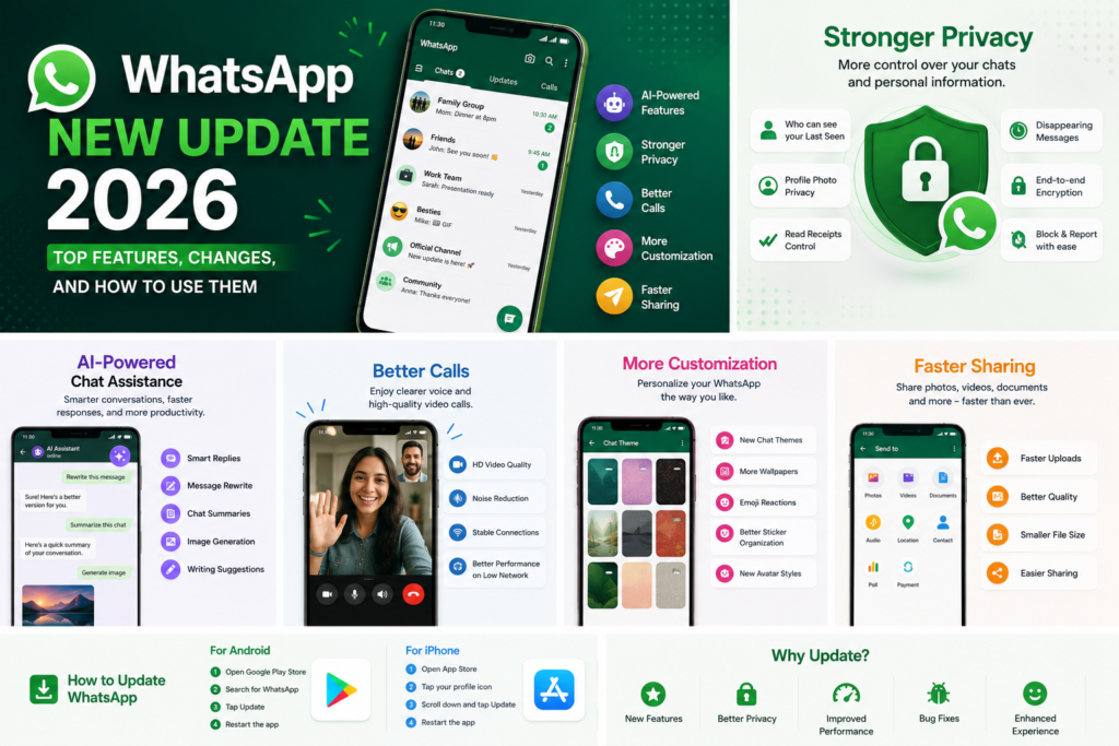 WhatsApp New Update 2026 features