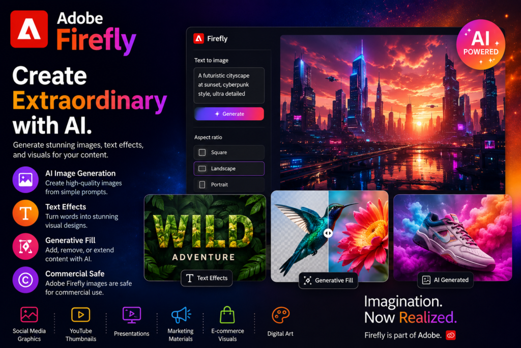 Canva AI design tool for content creators creating social media graphics, presentations, YouTube thumbnails, and marketing materials.