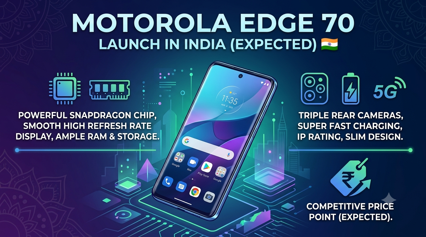 Motorola Edge 70 Launch Date in India: Expected Price, Specifications & Features